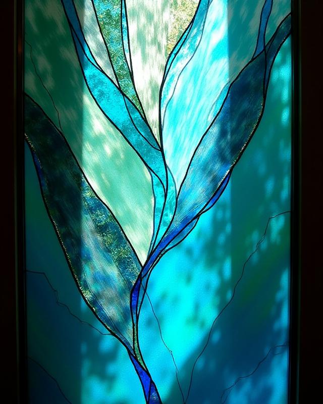 Architectural Stained Glass River Current